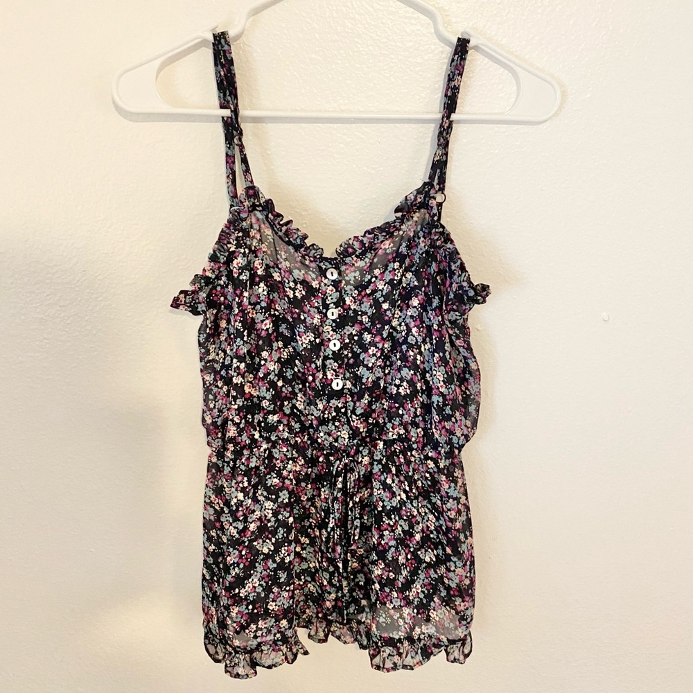 Forever 21 Floral Print Tank Size Small